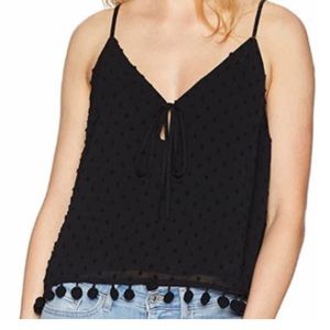 NEW Mink Pink Black Cami with Pom Pom bottom